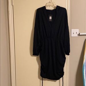 Black hooded dress